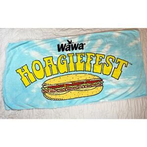 Wawa Hoagiefest Tie-Dye Cotton Beach Towel Block Lettering Shorti Classic